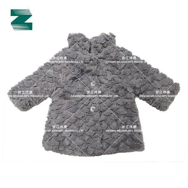 Kabát pre bábätká s gombíkovou légou a zamatovou mašľou