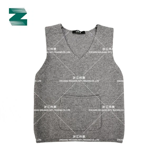 Svetrová vesta pre deti s predným vreckom